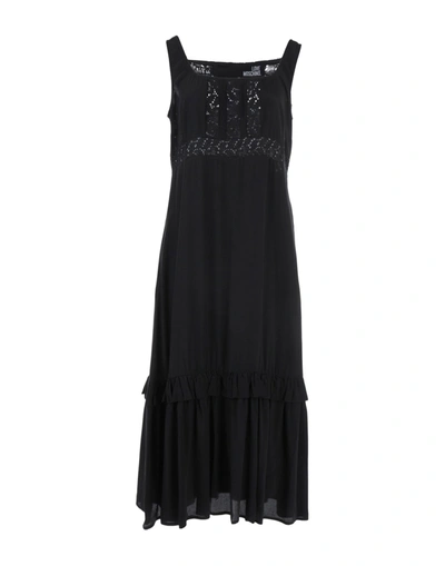 Love Moschino 3/4 Length Dresses In Black