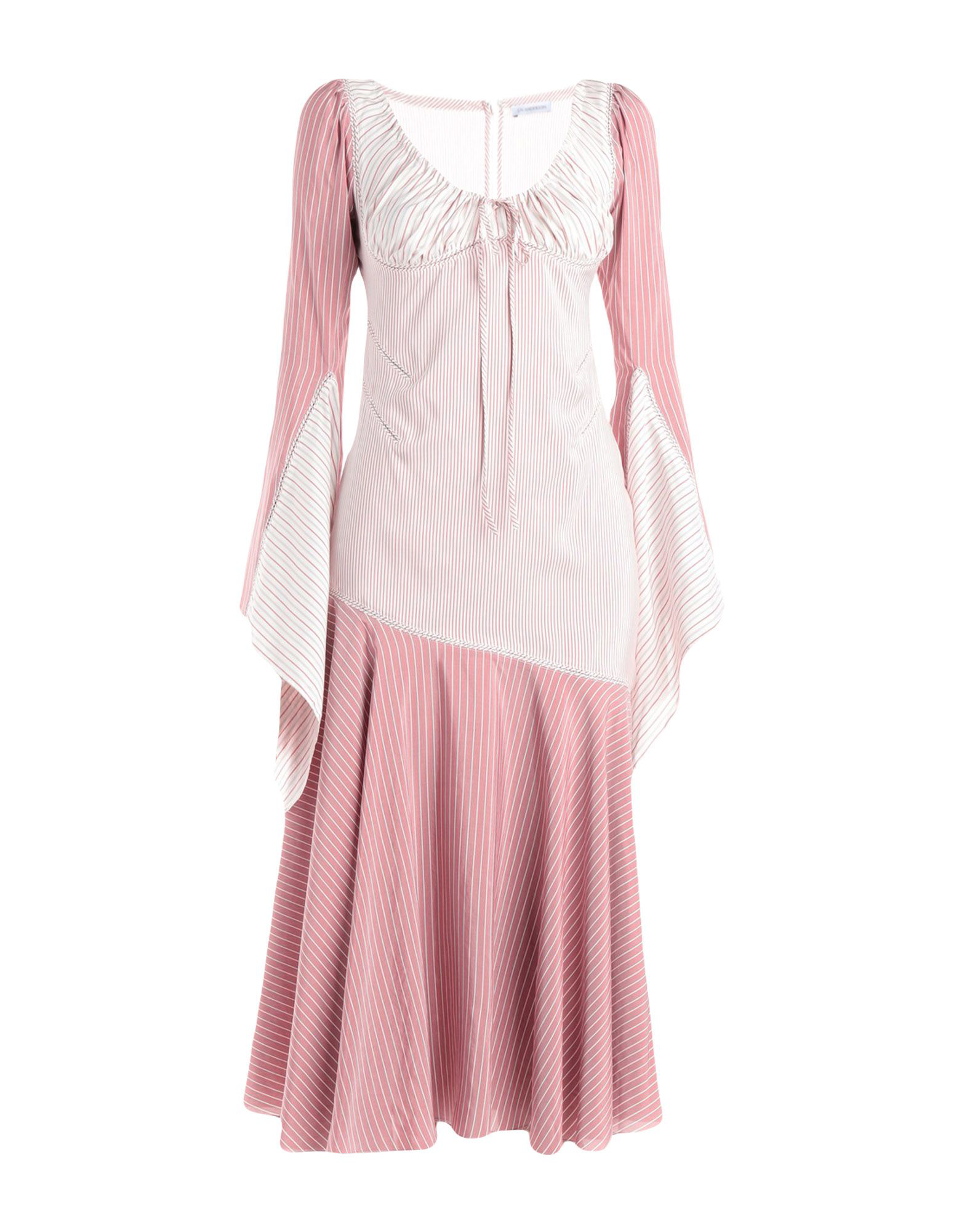 Jw Anderson Midi Dress In Pastel Pink ModeSens