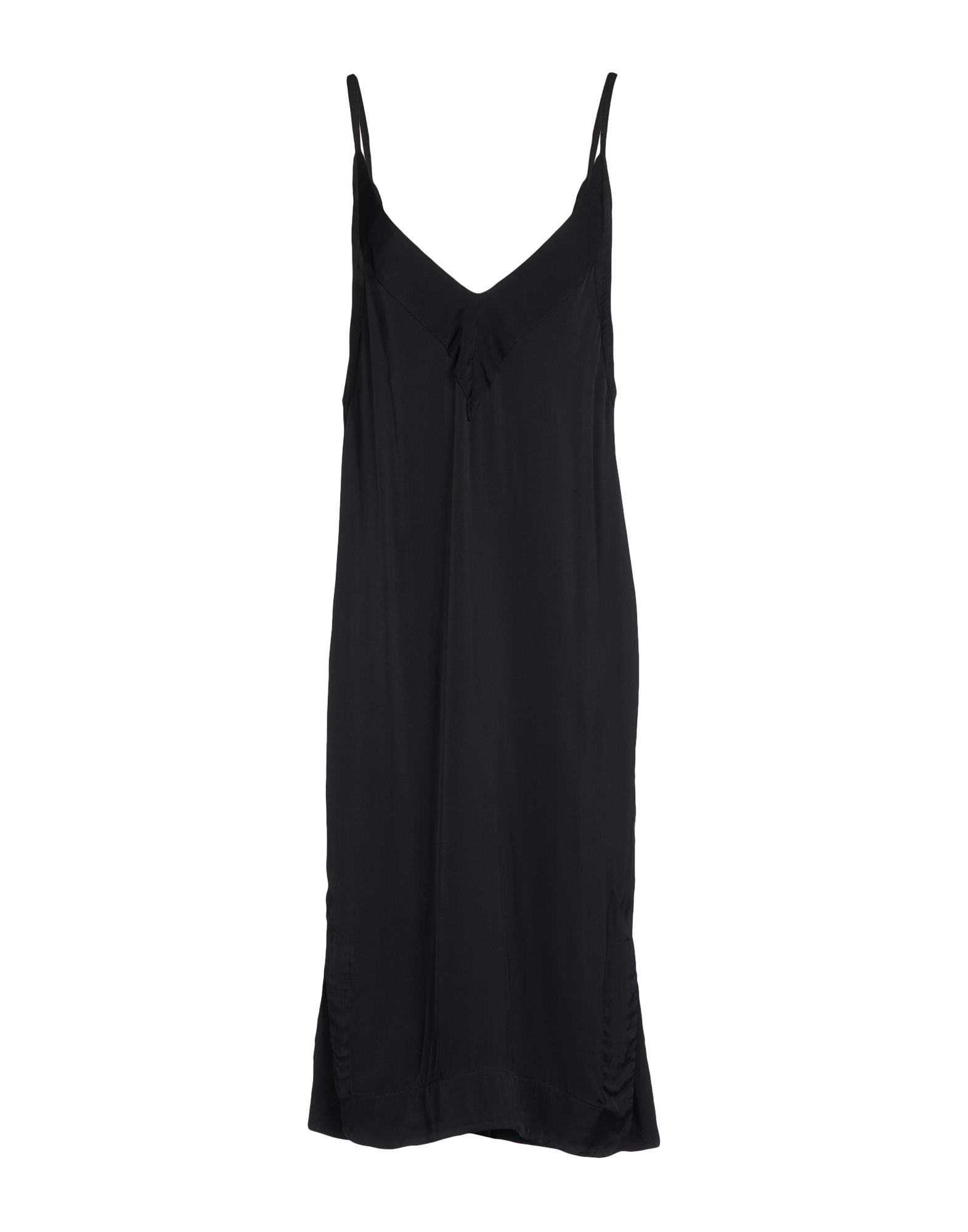 Bassike Knee-Length Dress In Black | ModeSens