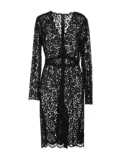 Dolce & Gabbana Midi Dresses In Black