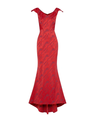 Zac Posen Long Dresses In Red