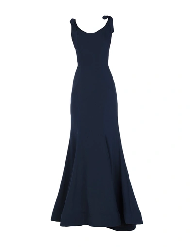 Mikael Aghal Long Dresses In Dark Blue