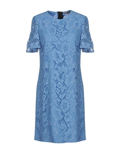 Burberry Short Dresses In Blue | ModeSens