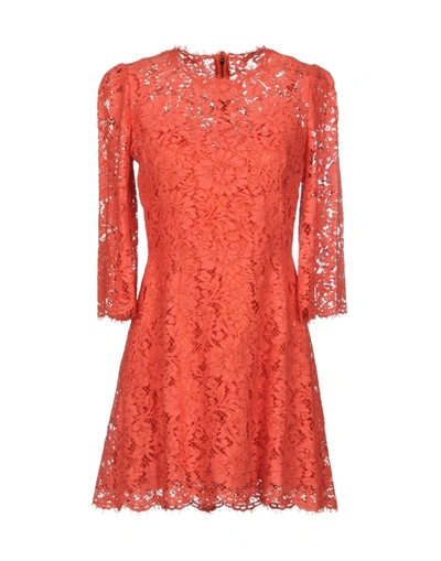 Dolce & Gabbana Short Dresses In Coral
