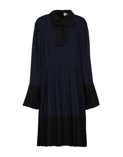 Mikael Aghal Short Dress In Dark Blue