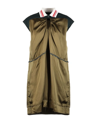 Carven Short Dress In Military Green