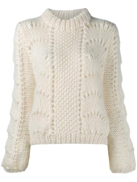 Ganni The Julliard Mohair And Wool Sweater In Vaeilla Ice | ModeSens