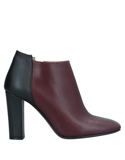 Liviana Conti Ankle Boot In Maroon