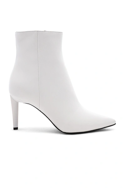 Kendall + Kylie Ankle Boot In White Sheep Leather
