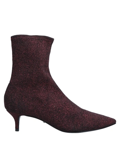 Schutz Ankle Boots In Garnet