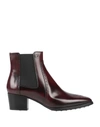 Tod's Ankle Boots In Red