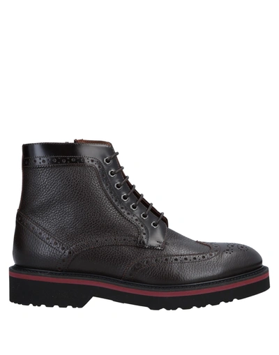 Alberto Guardiani Ankle Boots In Dark Brown