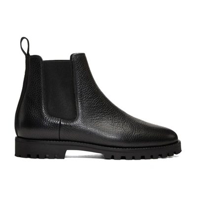 Etq. Etq Black Grained Leather Beatles Ankle Boot