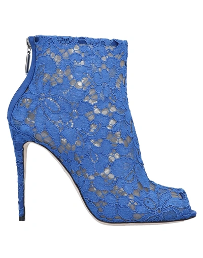 Dolce & Gabbana Ankle Boot In Blue