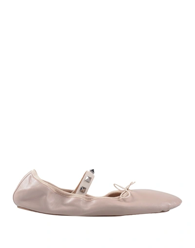 Valentino Garavani Ballet Flats In Pale Pink