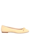 Anna Baiguera Ballet Flats In Light Yellow