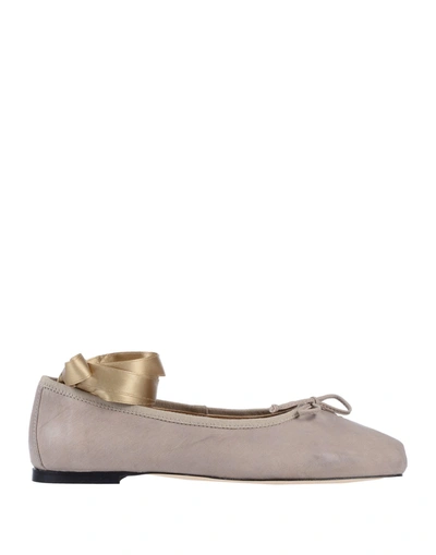 Pantofola D'oro Ballet Flats In Dove Grey