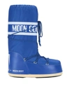 Moon Boot Logo Waterproof Nylon Snow Boots In Electric Blue