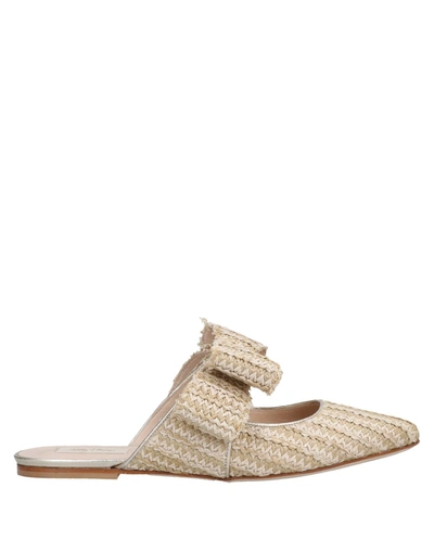 Polly Plume Mules And Clogs In Beige