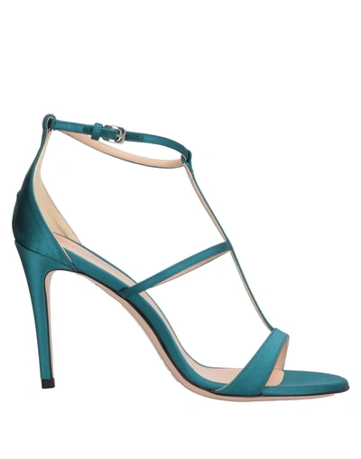 Deimille Sandals In Deep Jade