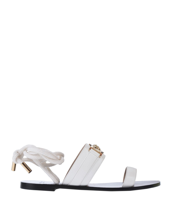 white versace sandals