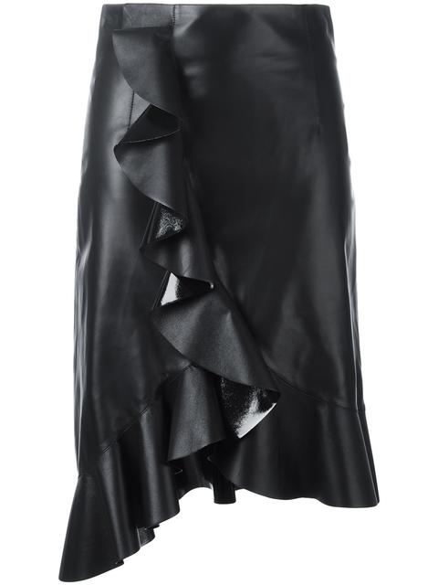 Lanvin Ruffled Detailing Skirt In Nero | ModeSens