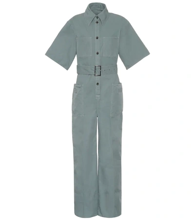 Acne Studios Phyllis Cotton-twill Jumpsuit In Blue