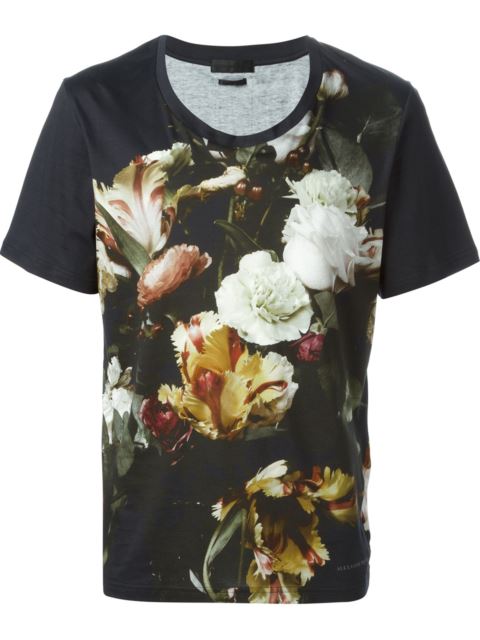 Alexander Mcqueen Floral Print T-shirt | ModeSens