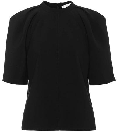 Victoria Victoria Beckham Wool-blend Top In Black