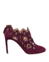 Alaïa Ankle Boot In Maroon