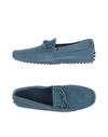 Tod's Loafers In Slate Blue