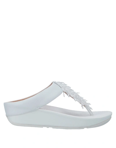 Fitflop Toe Strap Sandals In White
