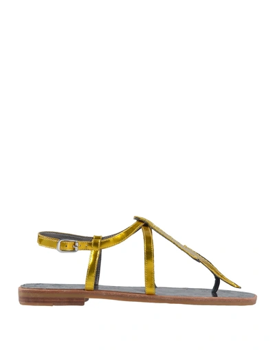Marc By Marc Jacobs Flip Flops In Gold