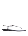 René Caovilla Flip Flops In Black