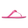 Versace Toe Strap Sandals In Fuchsia