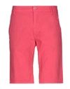 Daniele Alessandrini Man Shorts & Bermuda Shorts Red Size 33 Cotton, Elastane