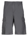 Carhartt Man Shorts & Bermuda Shorts Lead Size 26 Cotton In Grey