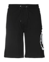 Bikkembergs Man Shorts & Bermuda Shorts Black Size Xs Cotton, Elastane