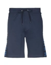Bikkembergs Man Shorts & Bermuda Shorts Midnight Blue Size Xs Cotton, Elastane
