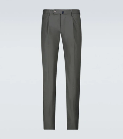 Incotex Stretch-cotton Casual Pants In Grey