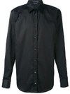 Alexander Mcqueen Slim-fit Harness-detailed Piqué-panelled Cotton-poplin Shirt In Black