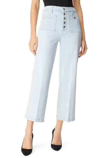 J Brand Joan High-rise Cropped Wide-leg Jeans W/ Patch Pockets In Elara