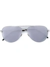 Saint Laurent Classic Mirrored Aviator Sunglasses, 54mm In Silver/silver Mirror