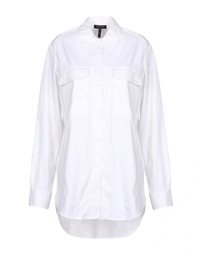 Rag & Bone Solid Color Shirts & Blouses In White