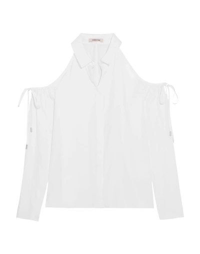 Cushnie Et Ochs Solid Color Shirts & Blouses In White