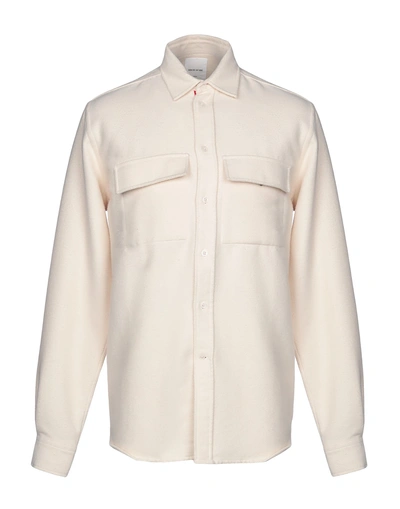 Wood Wood Solid Color Shirt In Ivory