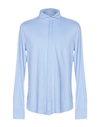 Paolo Pecora Solid Color Shirt In Sky Blue
