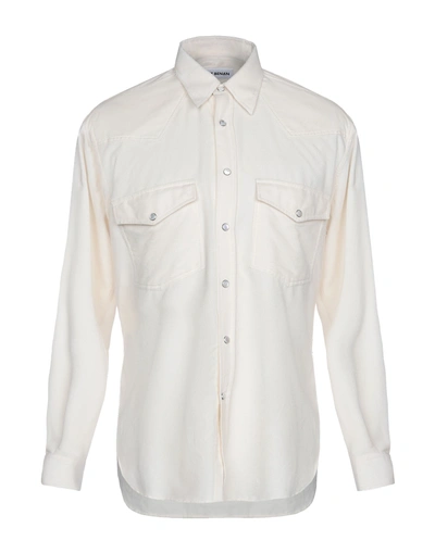 Umit Benan Solid Color Shirt In Ivory