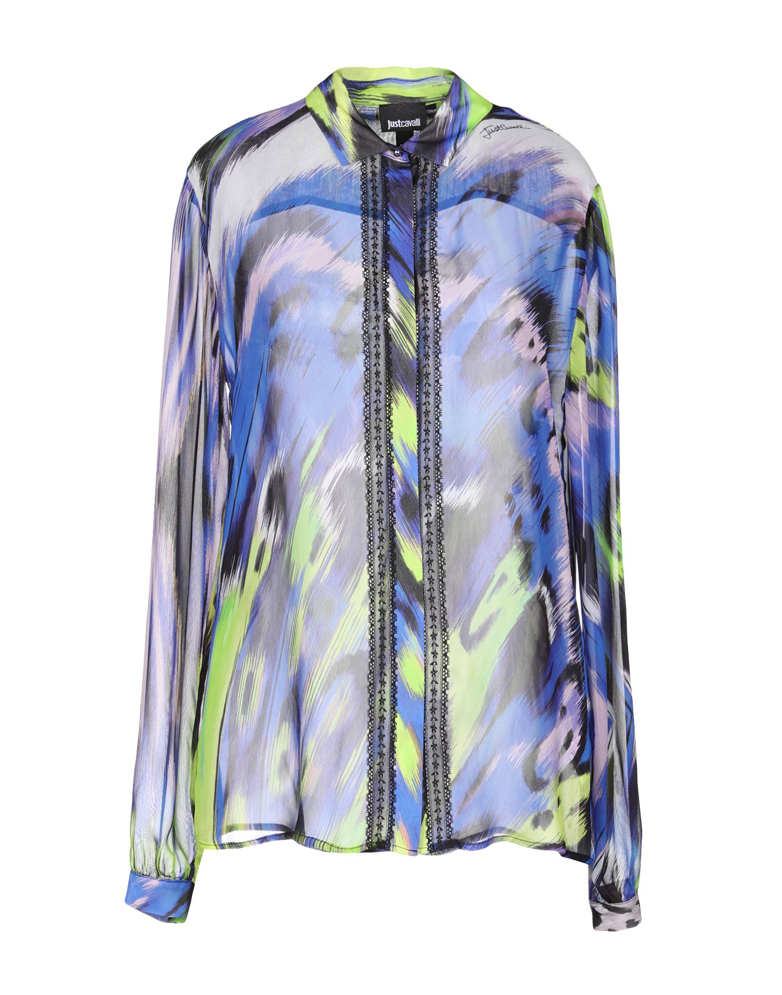 Just Cavalli Patterned Shirts & Blouses In Blue | ModeSens