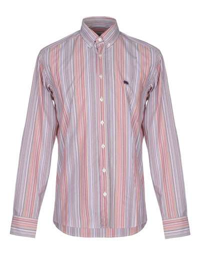 Etro Shirts In Salmon Pink